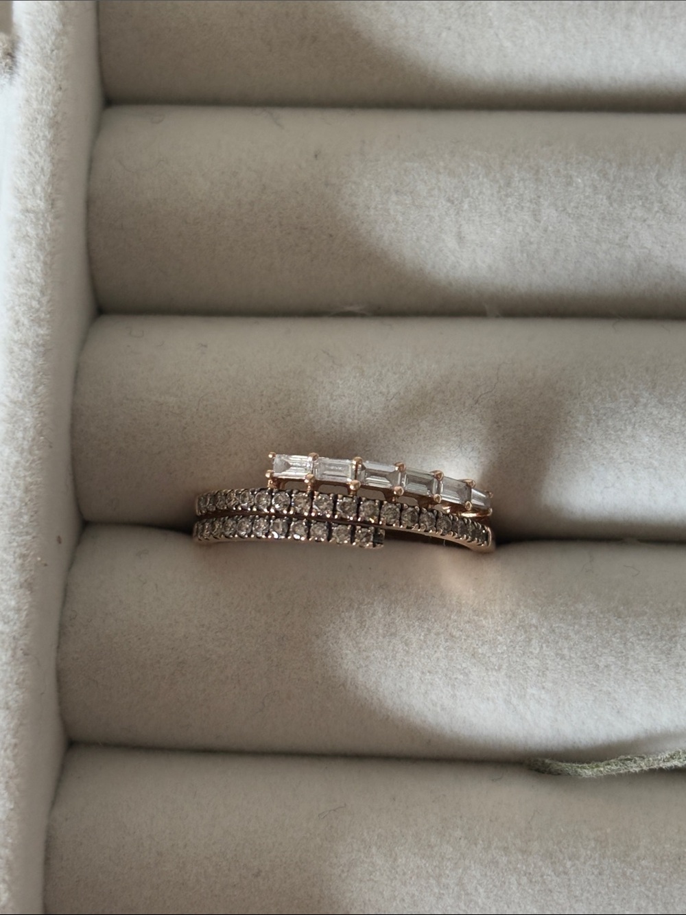 Levian Rose Gold Stacked Band Ring